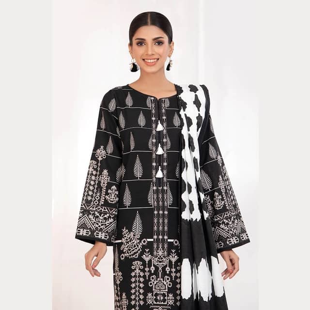 Ideas Khaddar Unstitched Printed Suit K-22067A 3Pcs