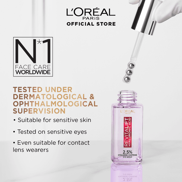 L'Oréal Paris Revitalift 1.5% Hyaluronic Acid + 1% Caffeine Hydrating Eye Serum 20ml