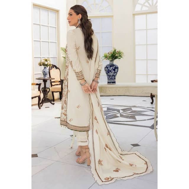 Ideas Karandi Embroidered Unstitched Suit AY-22010 3PC