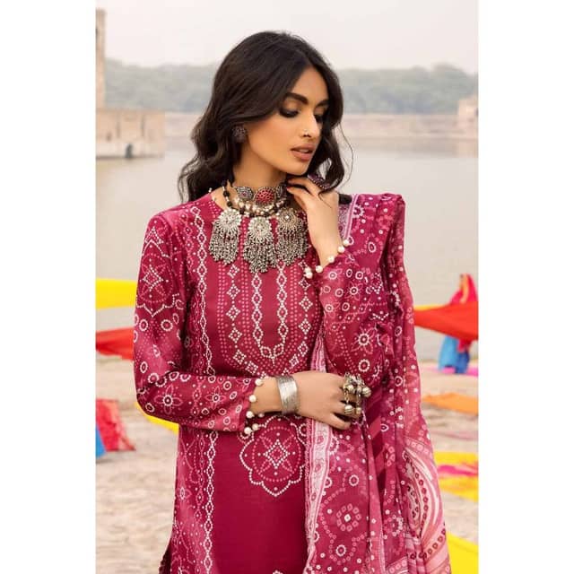 Chunri Lawn Unstitched Suit CL-22213A 3PC