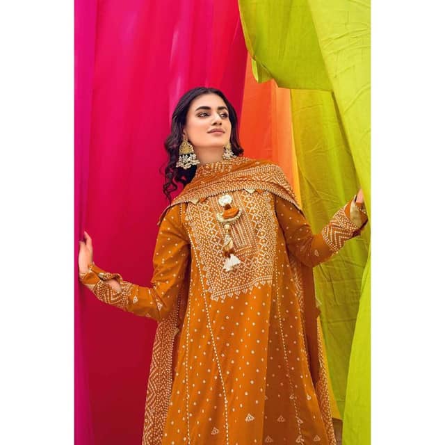 Unstitched Chunri Lawn Suit CL-32163A 3PC