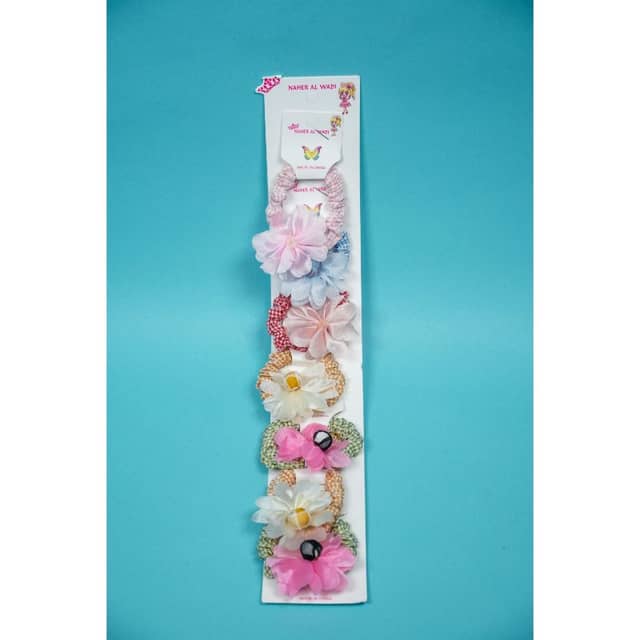 Penguins Girls  Burberry Print Hair Ties Multicolor Pack Of 6