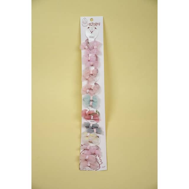 Penguins Multicolor Girls Hair Ponies Set of 10