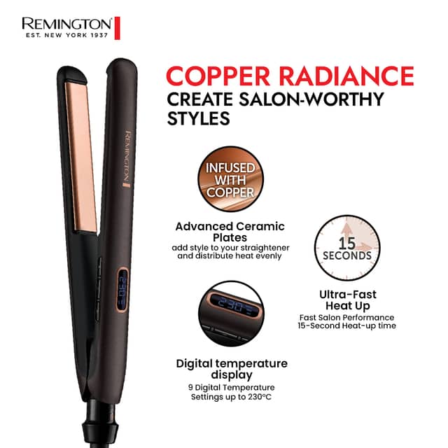 S5700 Remington Straightener Copper Radiance 230°C