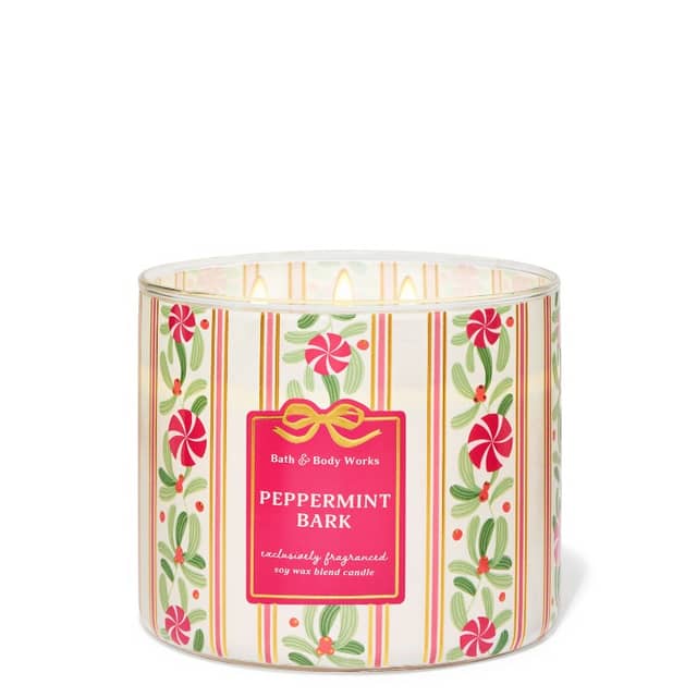 Bath And Body Works Pappermint Bark 3-Wick Candle