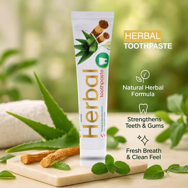 Pierre Cardin Paris Herbal Toothpaste with Aloe Vera & Miswak & Tea Tree