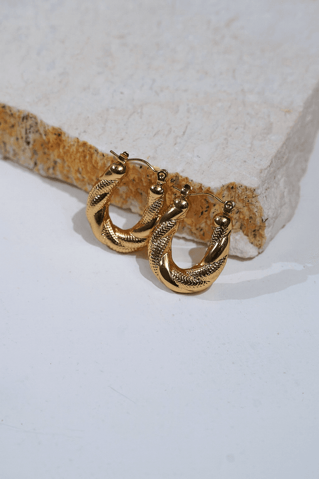 Kushim Coiled Loop Earrings