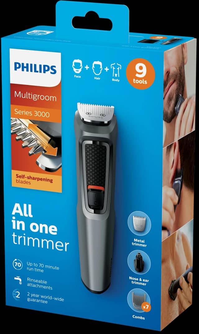 Philips MG3747/13 Multigroom series 3000 9-in-1, Face, Hair and Body