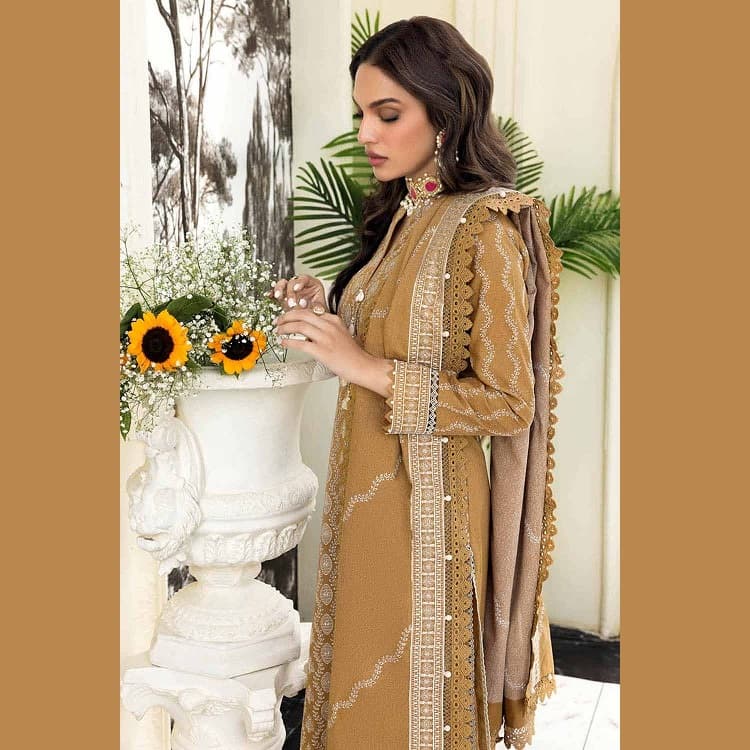 Ideas Karandi Embroidered Unstitched Suit AY-22005 3PC