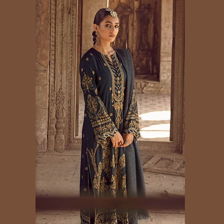 Ideas Pashmina Shawl Unstitched Suit AP-22018 3PC