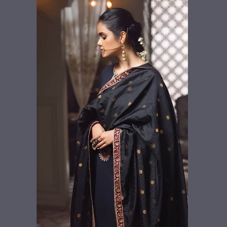 Ideas Unstitched Khaddar Suit With Jacquard Dupatta MJ-22086 3PC