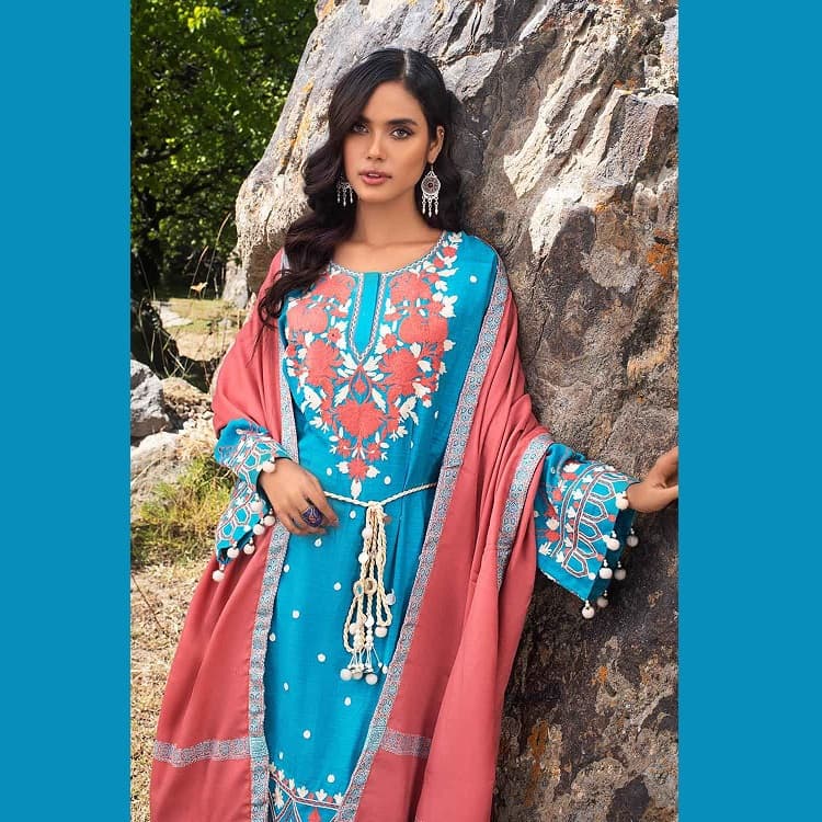 Ideas Unstitched Woven Pashmina Shawl Suit AP-12027 3PC