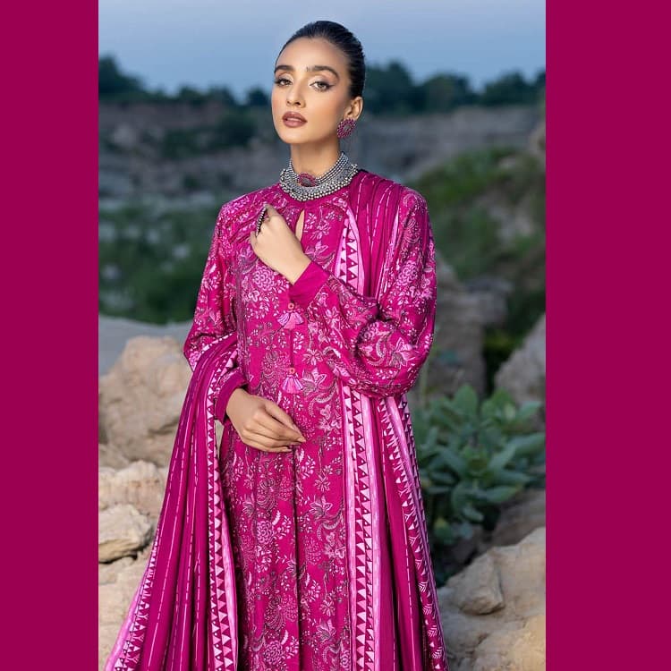 Ideas Twill Linen Unstitched Printed Suit LT-22016B 3PC