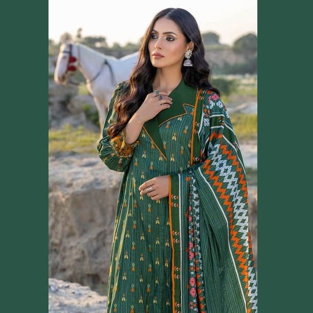 Ideas Twill Linen Unstitched Digital Printed Suit LT-22011B 3PC