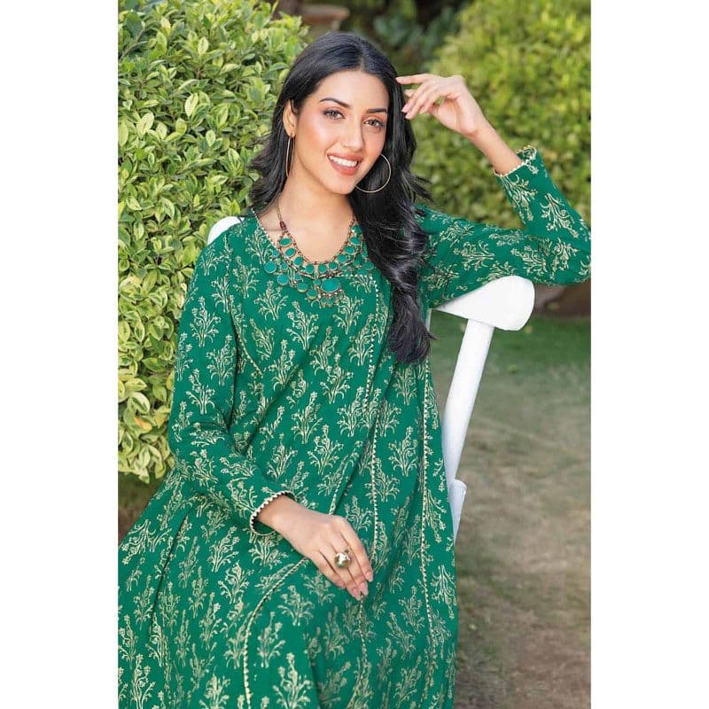 Lawn Suit Unstitched Gold Printed Shirt Trouser TL-32047 2PC
