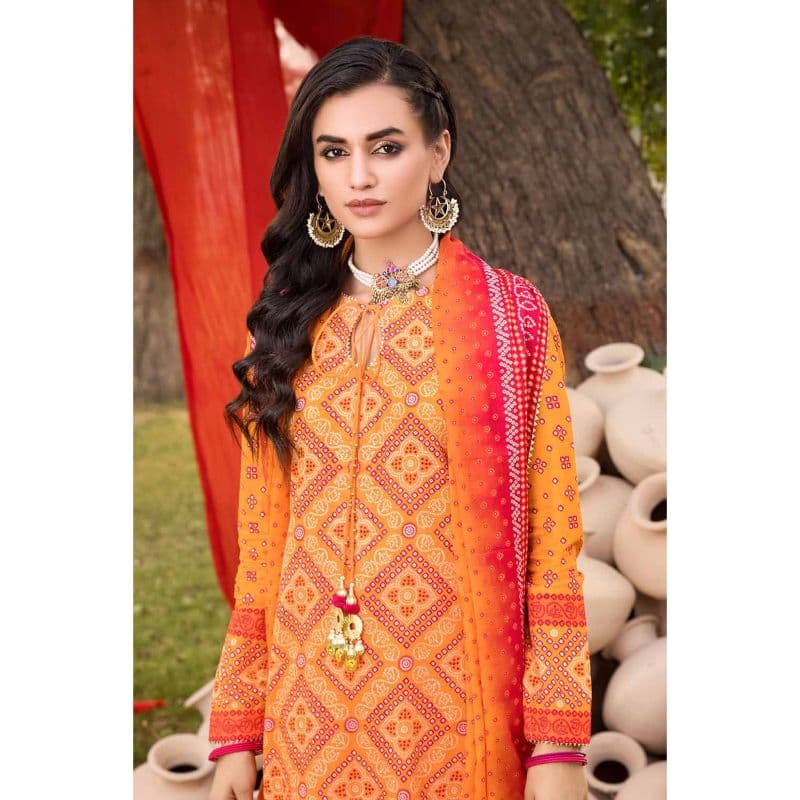 Chunri Lawn Unstitched Suit CL-32055A 3PC