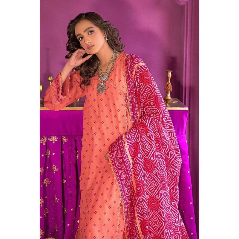 Embroidered Chunri Lawn Unstitched Suit CL-32162 3PC