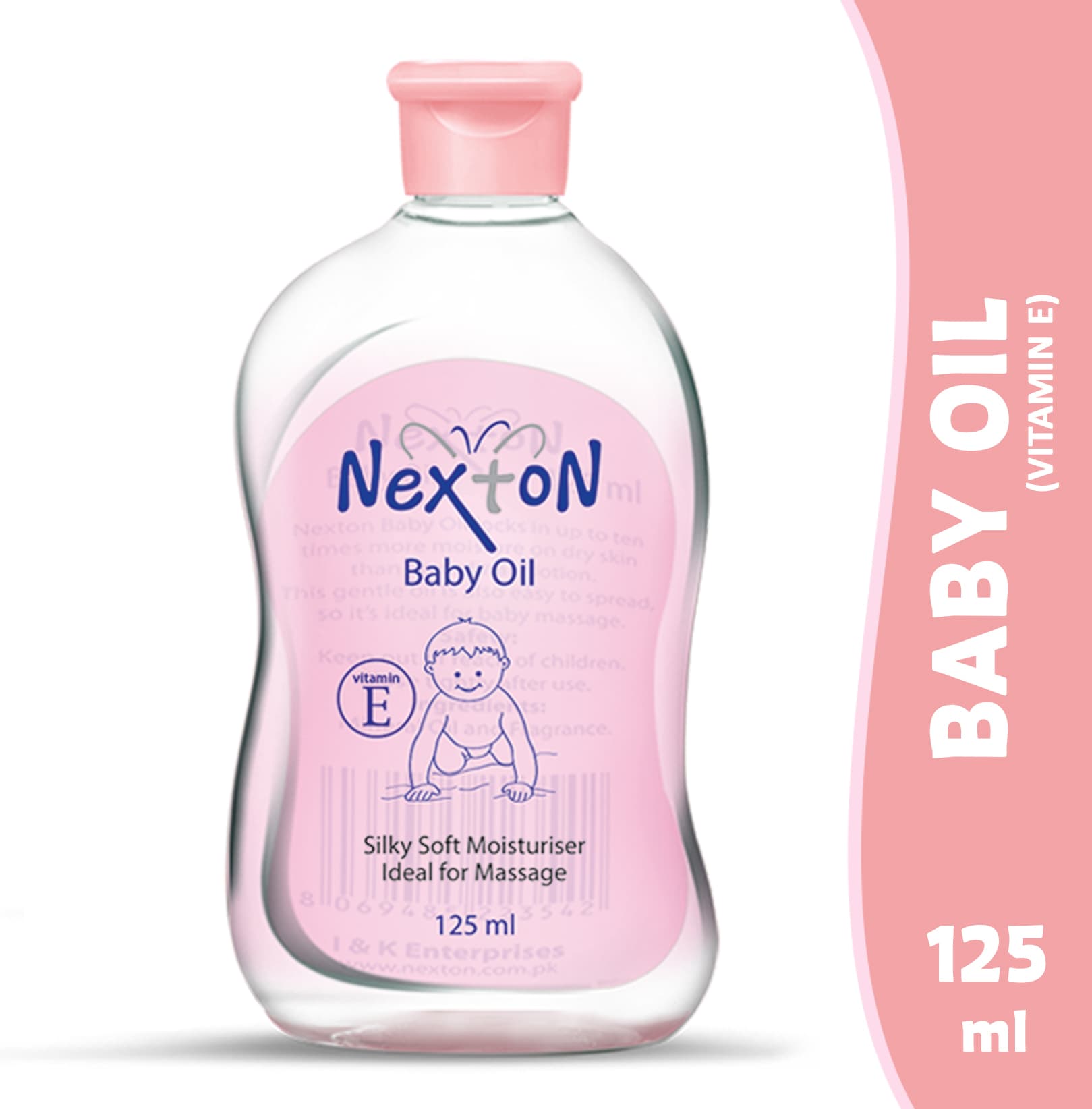 Nexton Vitamin E Baby Oil Pink 125ml