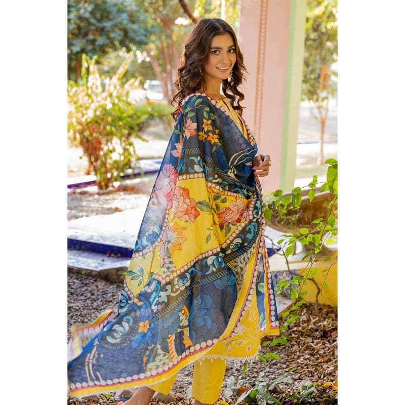 Ideas Embroidered Lawn Unstitched Digital Printed Suit CL-32066 3PC