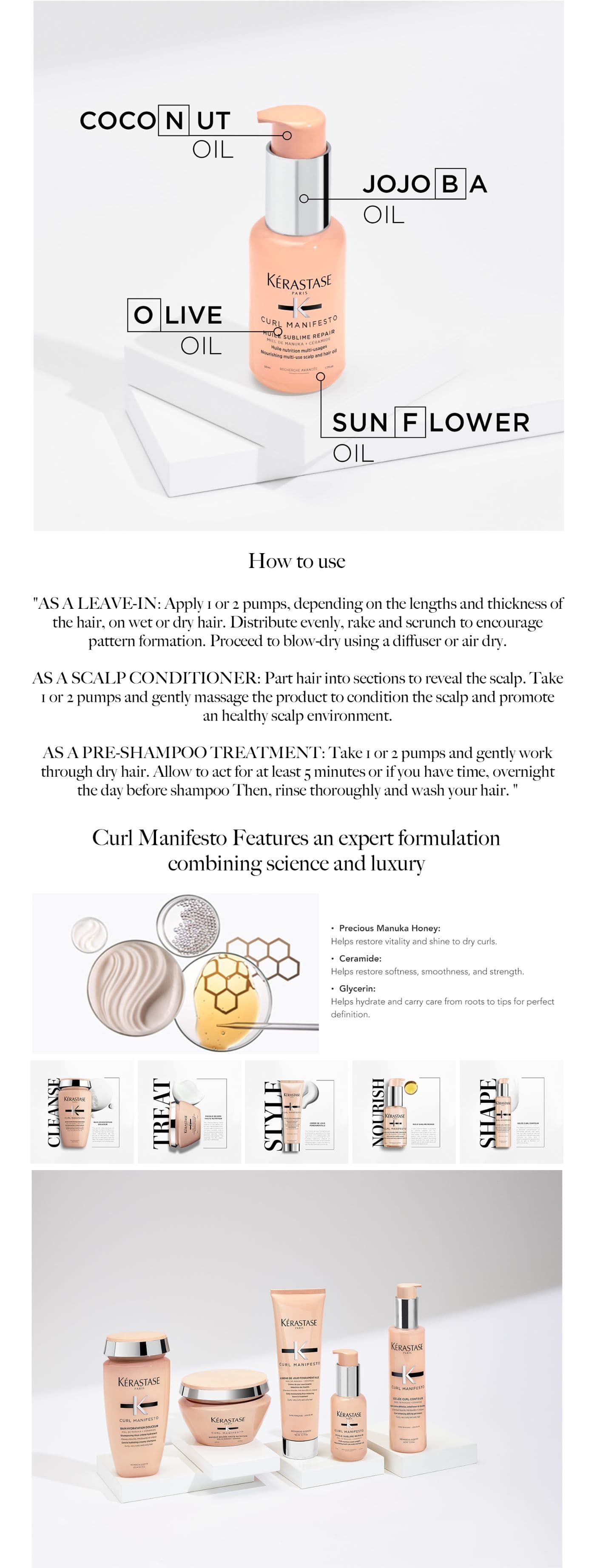 Kerastase Curl Manifesto Serum - Regeneration Scalp & Hair 50ml details