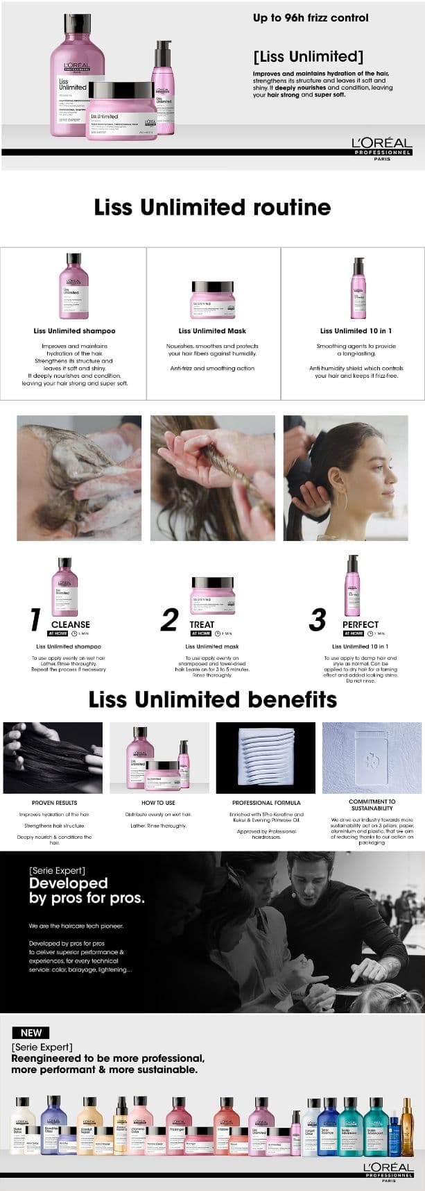 L'Oreal Professionnel Serie Expert Liss Unlimited Mask 250ml - For Frizzy & Unruly Hair details