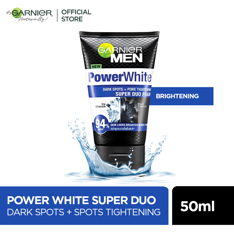 Garnier Men Turbo Bright Super Duo Foam 50 ml For Brighter Skin