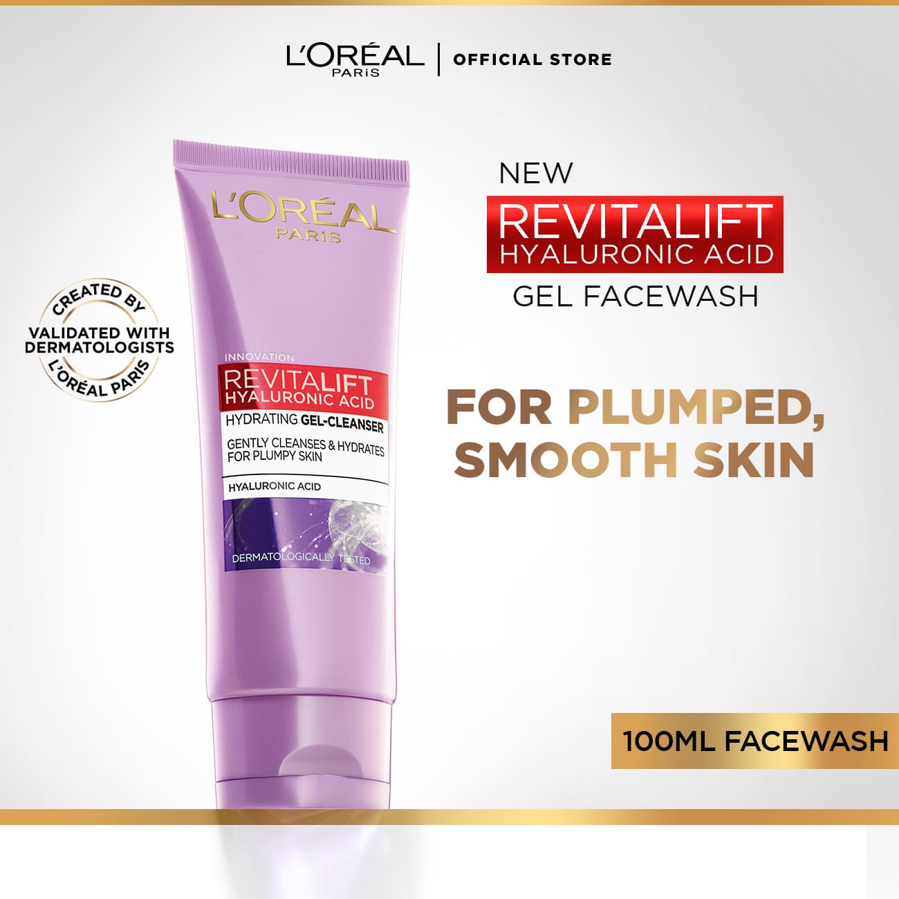 L'Oréal Paris Revitalift Hyaluronic Acid Hydrating Gel Facewash 100ml