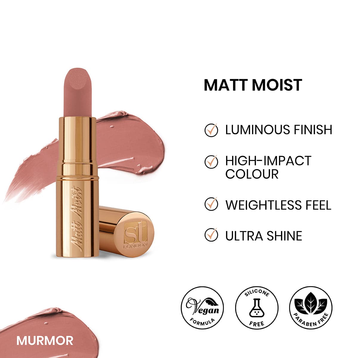 ST London - Matt Moist Long-Lasting Lipstick