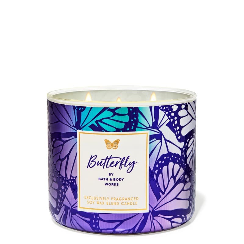 Bath And Body Works Butterfly 3-Wick Candle