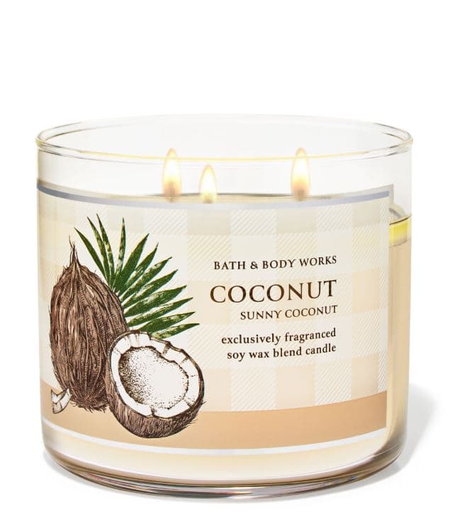 Bath And Body Works Coconut Sunny 3-Wick Candle