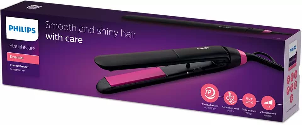 Philips BHS375/03 StraightCare Essential ThermoProtect straightener