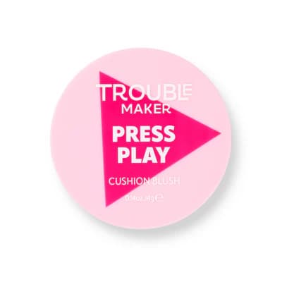 Trouble Maker Press Play Blush Cushion