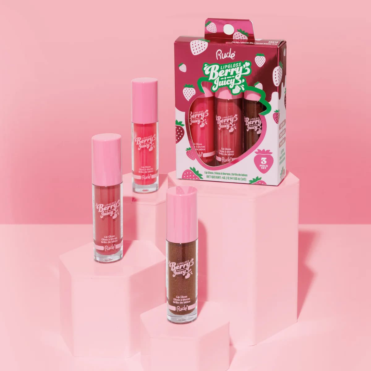 Rude Berry Juicy Lip Gloss Trio