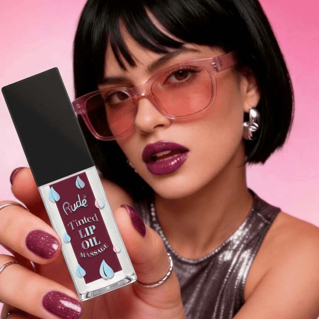 Rude Lip Oil Massage Tinted & Plumping Lip Oil