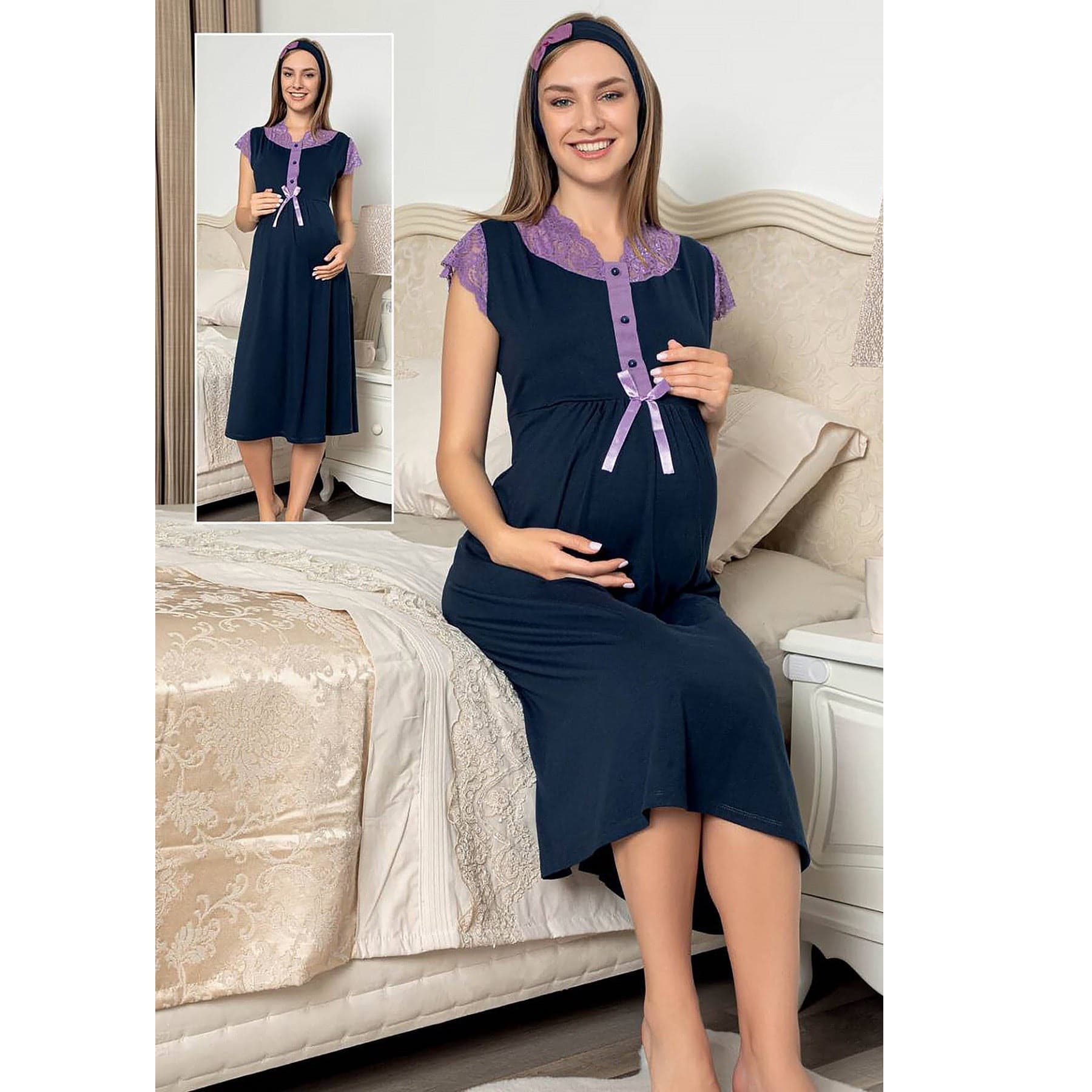Jenika Collection Night Gown for Pregnant Women 47945