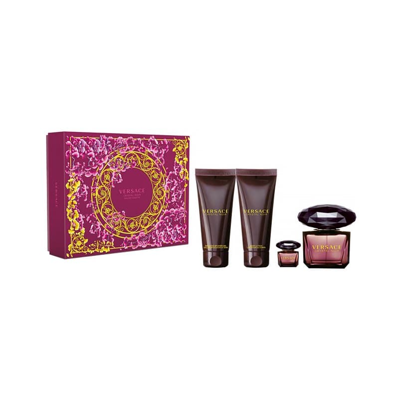 Versace Crystal Noir Set EDT 90ml + EDT 5ml + BL 100ml + SG 100ml Set