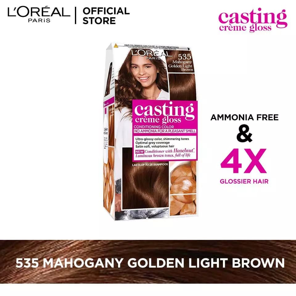 L'Oréal Paris Casting Creme Gloss - 535 Mahogany Golden Light Brown