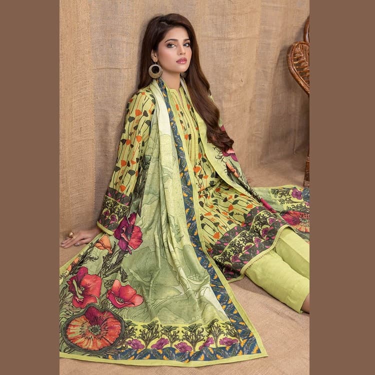 Ideas Khaddar Unstitched Printed Suit K-22099A 3Pcs