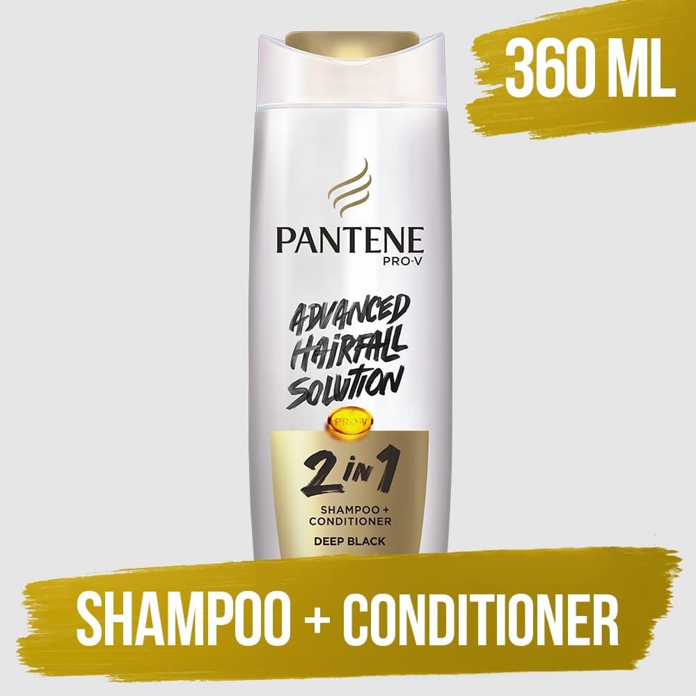 Pantene 2 in 1 Black Shampoo+Conditioner 360ml