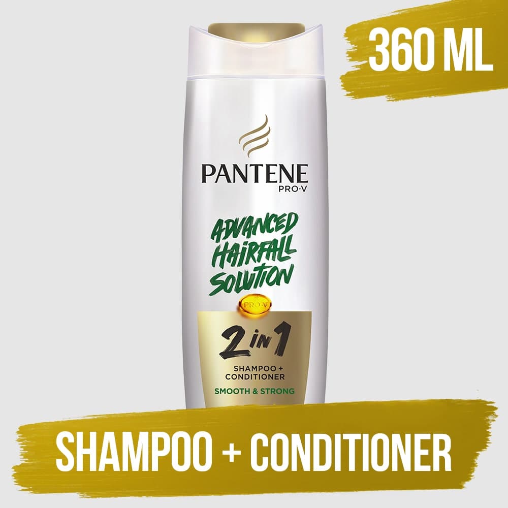 Pantene 2 in 1 Smooth & Strong Shampoo+Conditioner 360ml