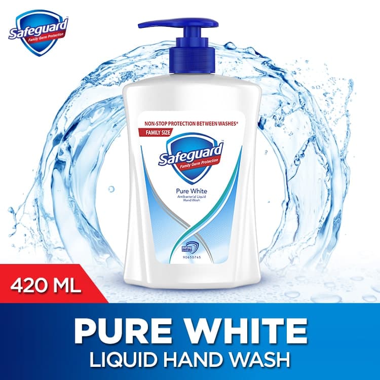Safeguard Liquid Hand Soap Wash Pure White 420ml