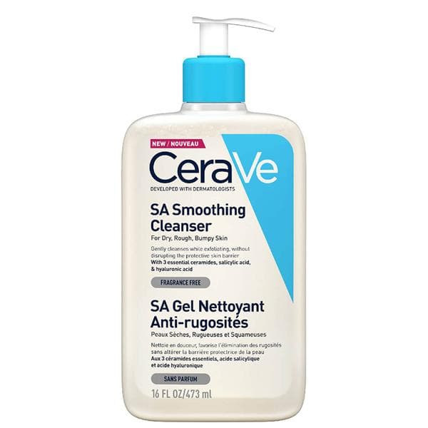 Cerave SA Smoothing Cleanser For Dry Rough N Bumpy Skin 473ml