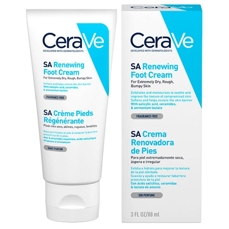 CeraVe SA Renewing Foot Cream For Extremely Dry Rough N Bumpy Skin 88ml