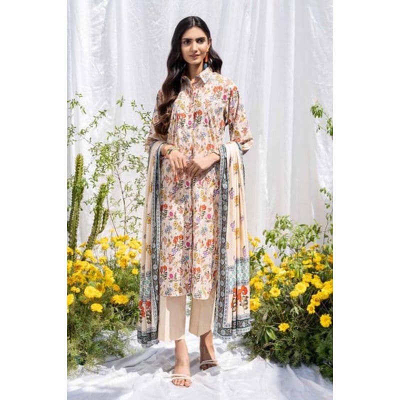 Ideas Printed Unstitched Lawn Suit CL-32520 3PC
