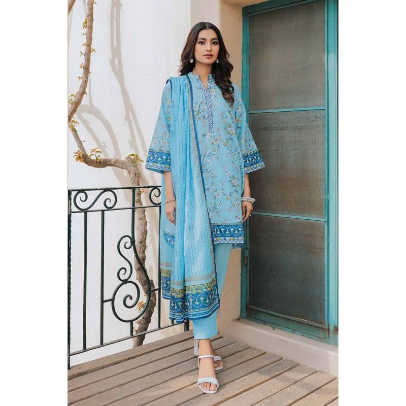 Ideas Printed Unstitched Lawn Suit CL-32188B 3PC