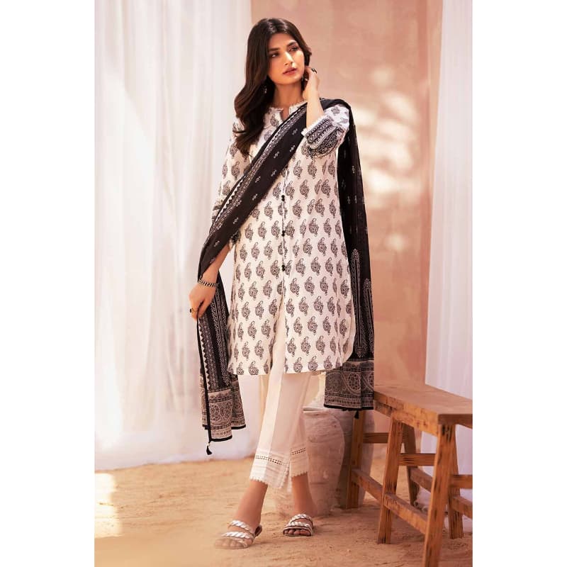 Ideas Printed Unstitched Lawn Suit B-32028 3PC