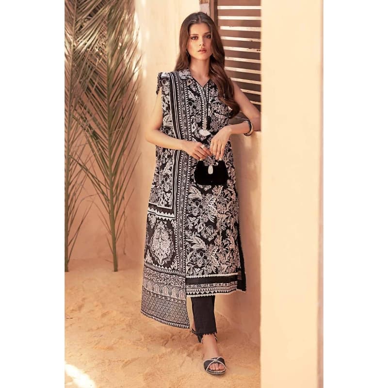 Ideas Printed Unstitched Lawn Suit BT-32004 2PC