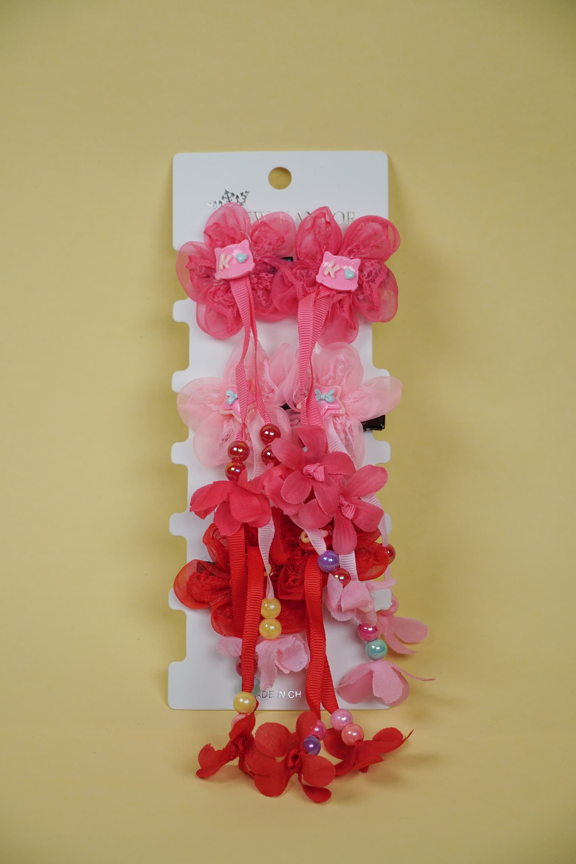 Penguins Baby Girl Flower Hair Clip Pack Of 3