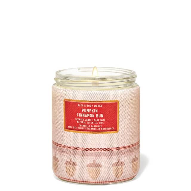 Bath and Body Works Pumpkin Cinnamon Bun Single Wick Candle