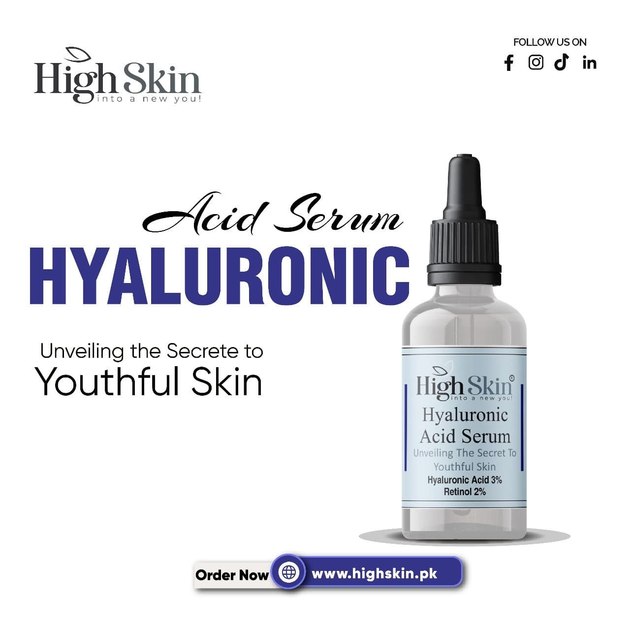 High Skin Hyaluronic Acid Anti Aging Serum 30ml